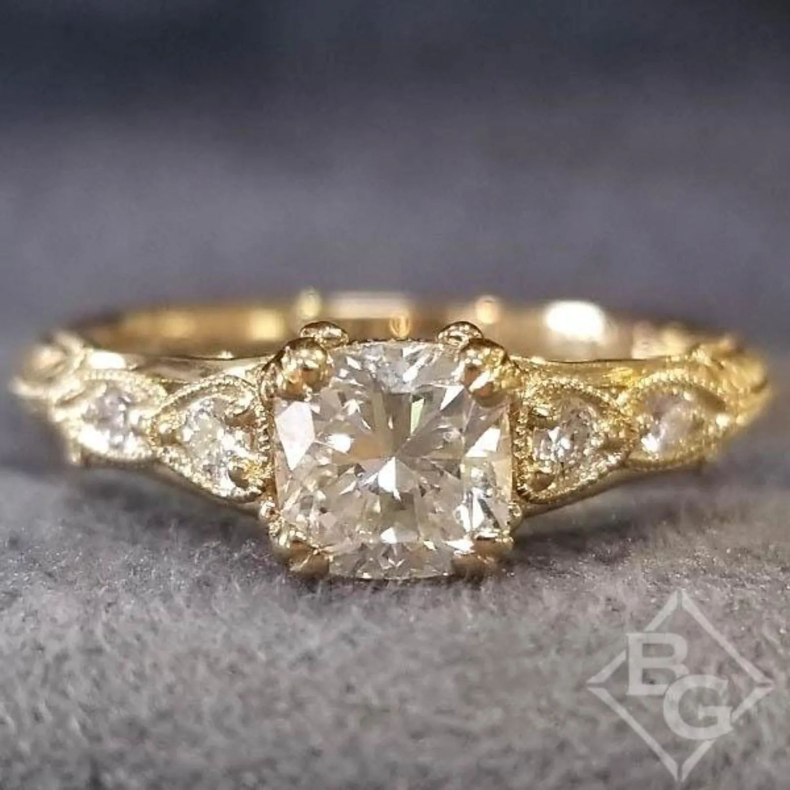 Gabriel & Co. Amavida "Chelsea" Round Cut Diamond Engagement Ring