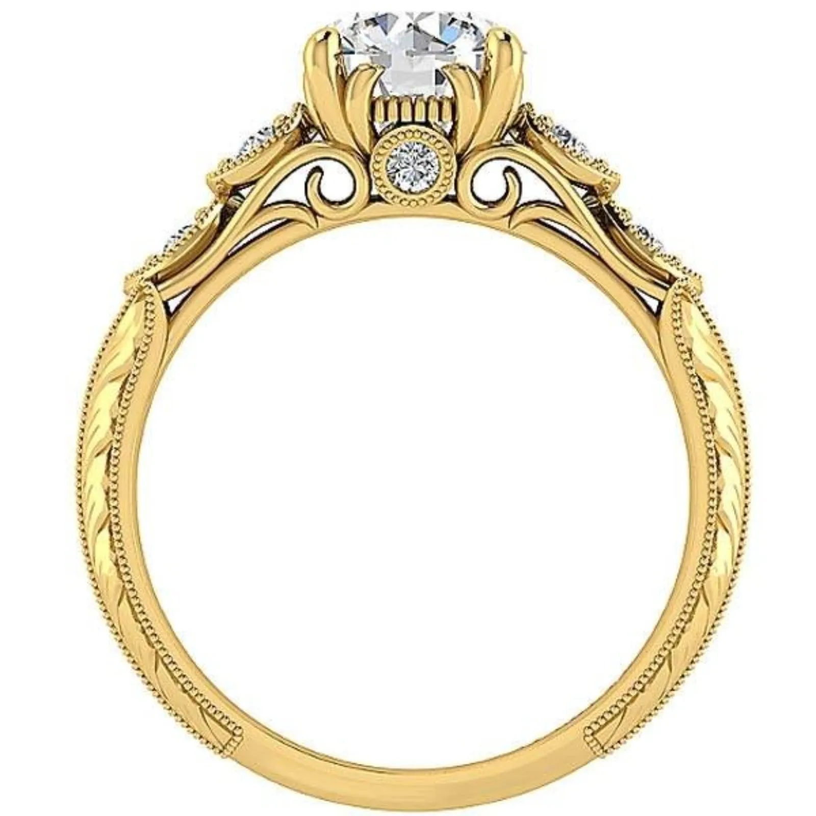 Gabriel & Co. Amavida "Chelsea" Round Cut Diamond Engagement Ring