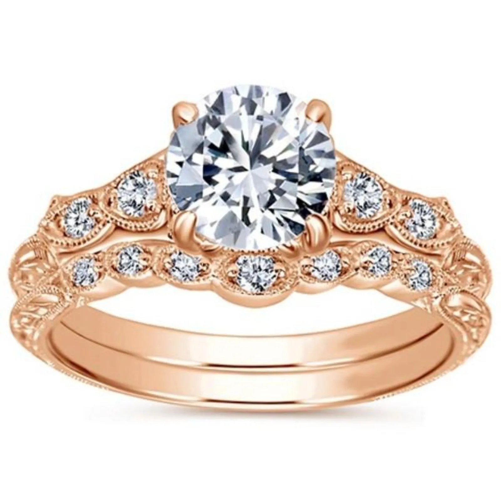 Gabriel & Co. Amavida "Chelsea" Round Cut Diamond Engagement Ring