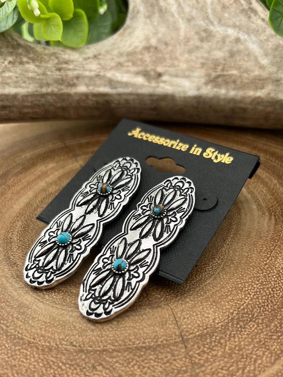 Glasgow Western Double Circle Post Earrings - Turquoise