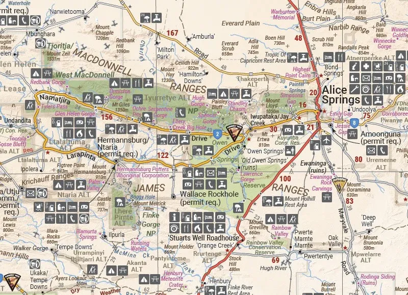 Hema Central Australia Map