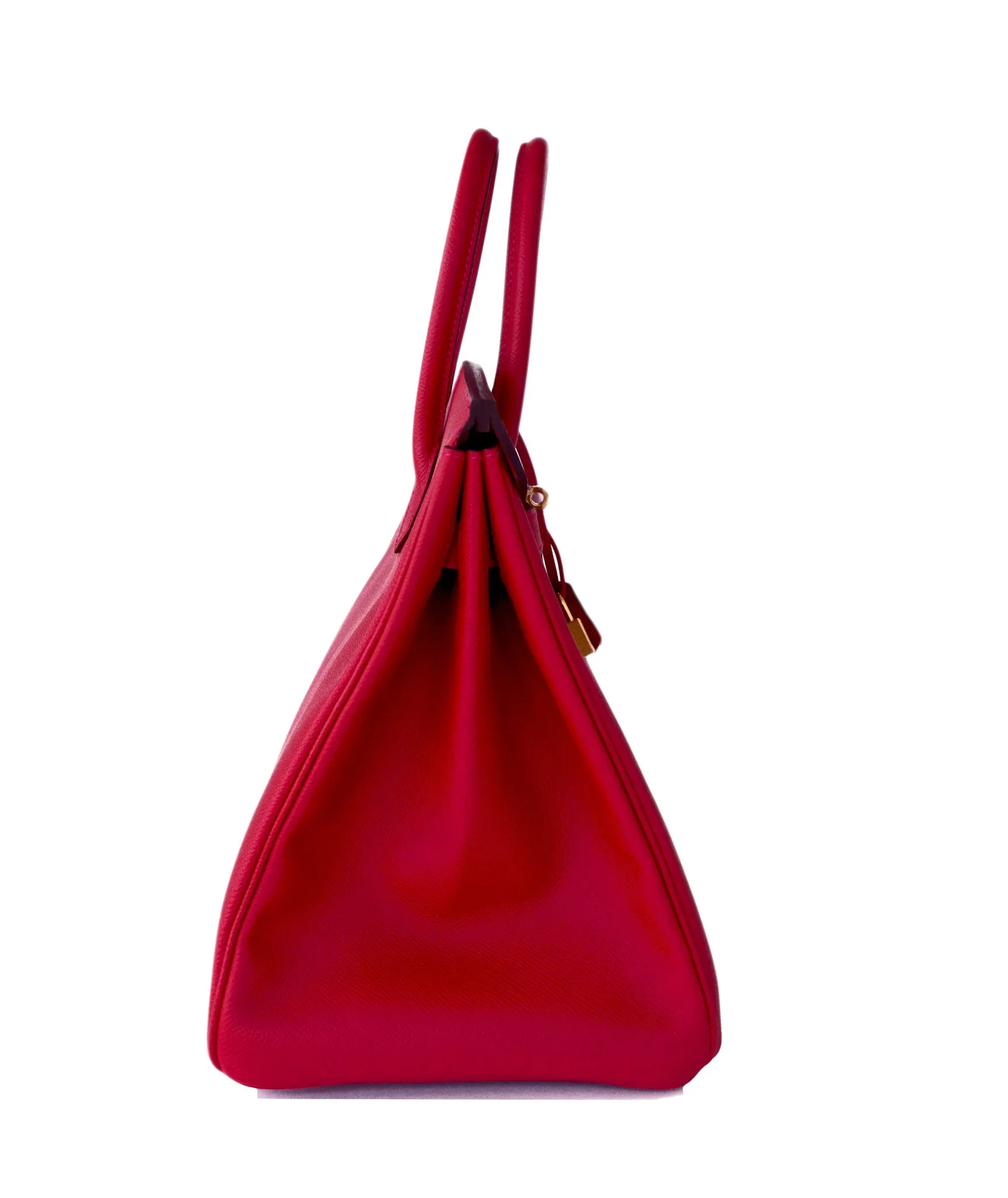 Hermes Rouge Casaque 35cm Epsom Birkin Gold Hardware X Stamp