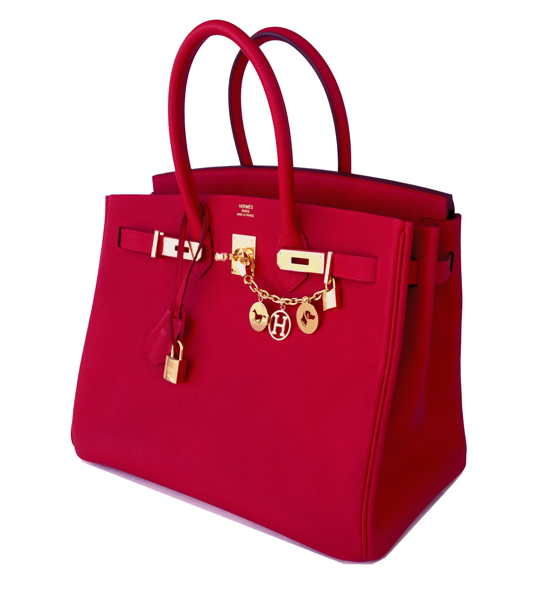 Hermes Rouge Casaque 35cm Epsom Birkin Gold Hardware X Stamp