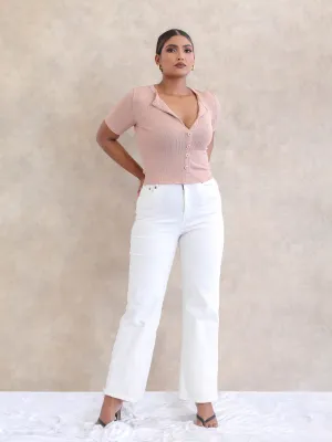 High Neck ButtonDown Loose Fit Top