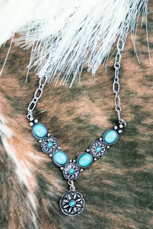 Hobson Fashion Concho V Necklace - 18"