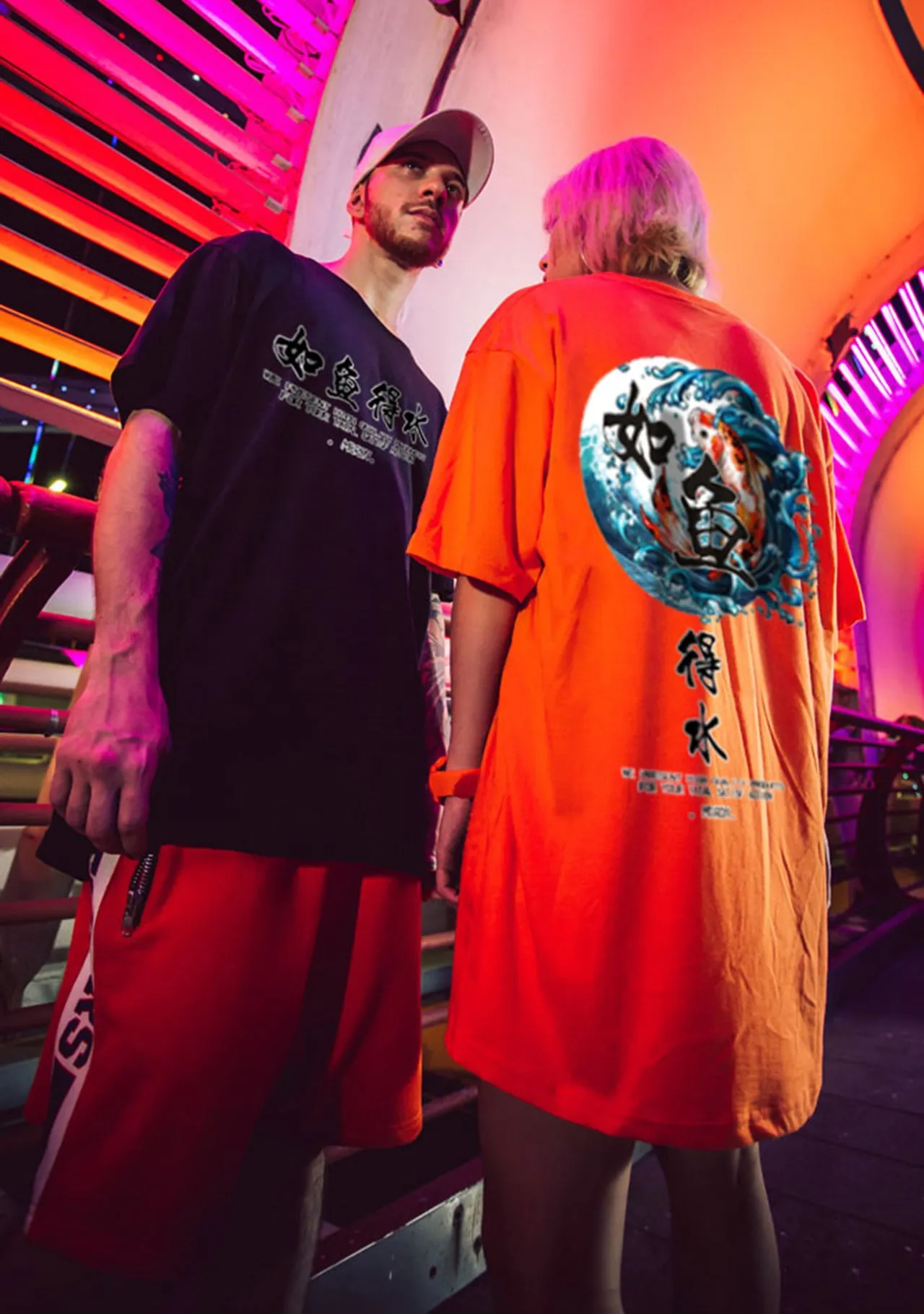 Koi Fish Wave Loose Shirt