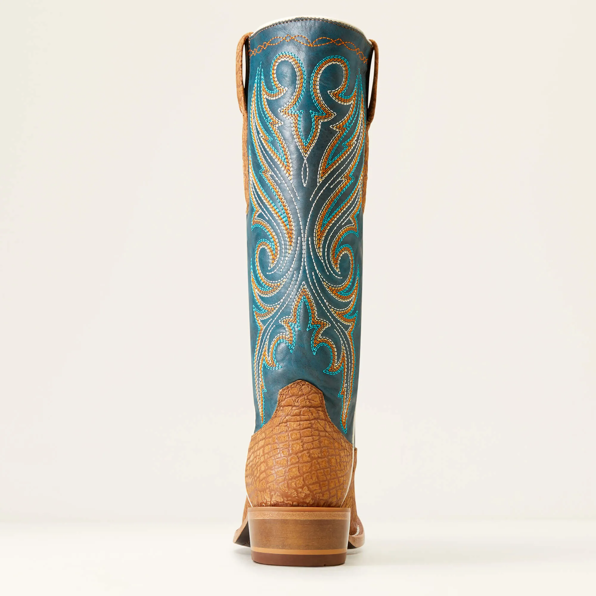 Ladies Ariat Tan Bullhide Print StretchFit Futurity Starlight Blunt Toe Western Boots