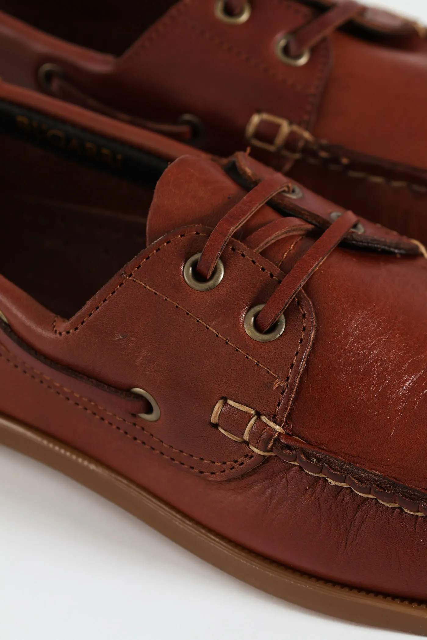 Leather Fashion Docksider - Brown