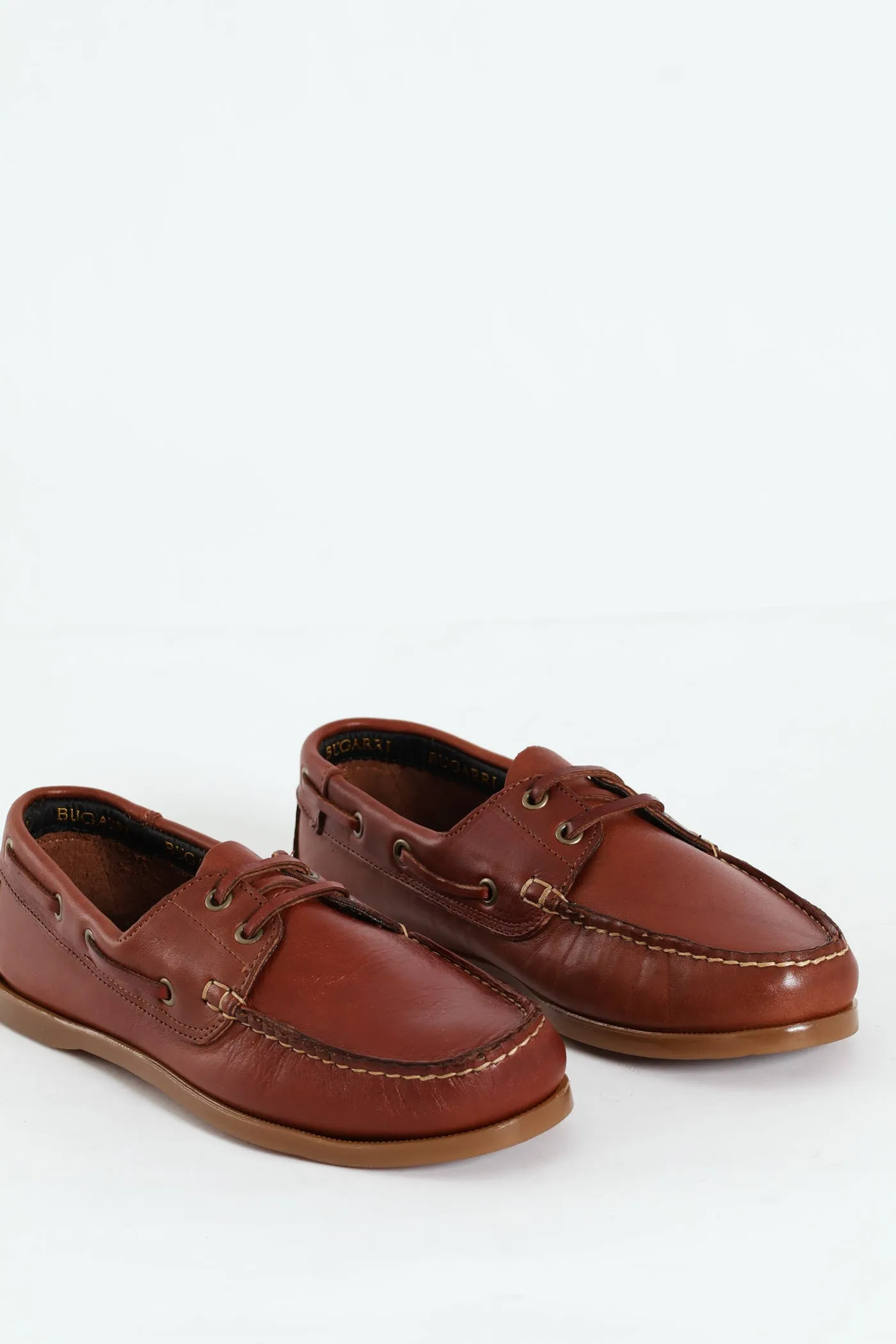 Leather Fashion Docksider - Brown