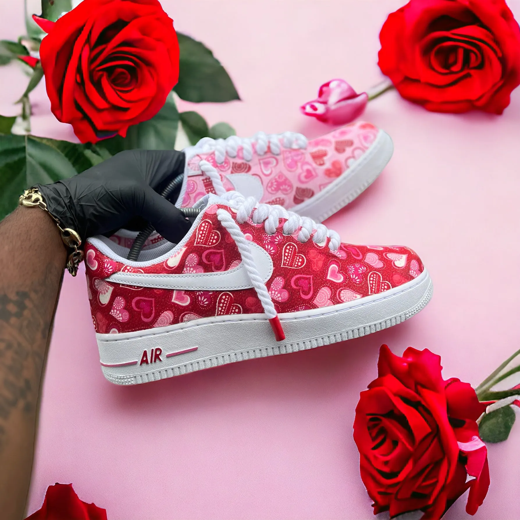 Limited Edition Heart-Themed Nike Air Force 1s for Valentine's Day
