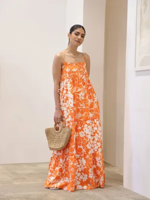 Loose Fit Tiered Maxi Dress
