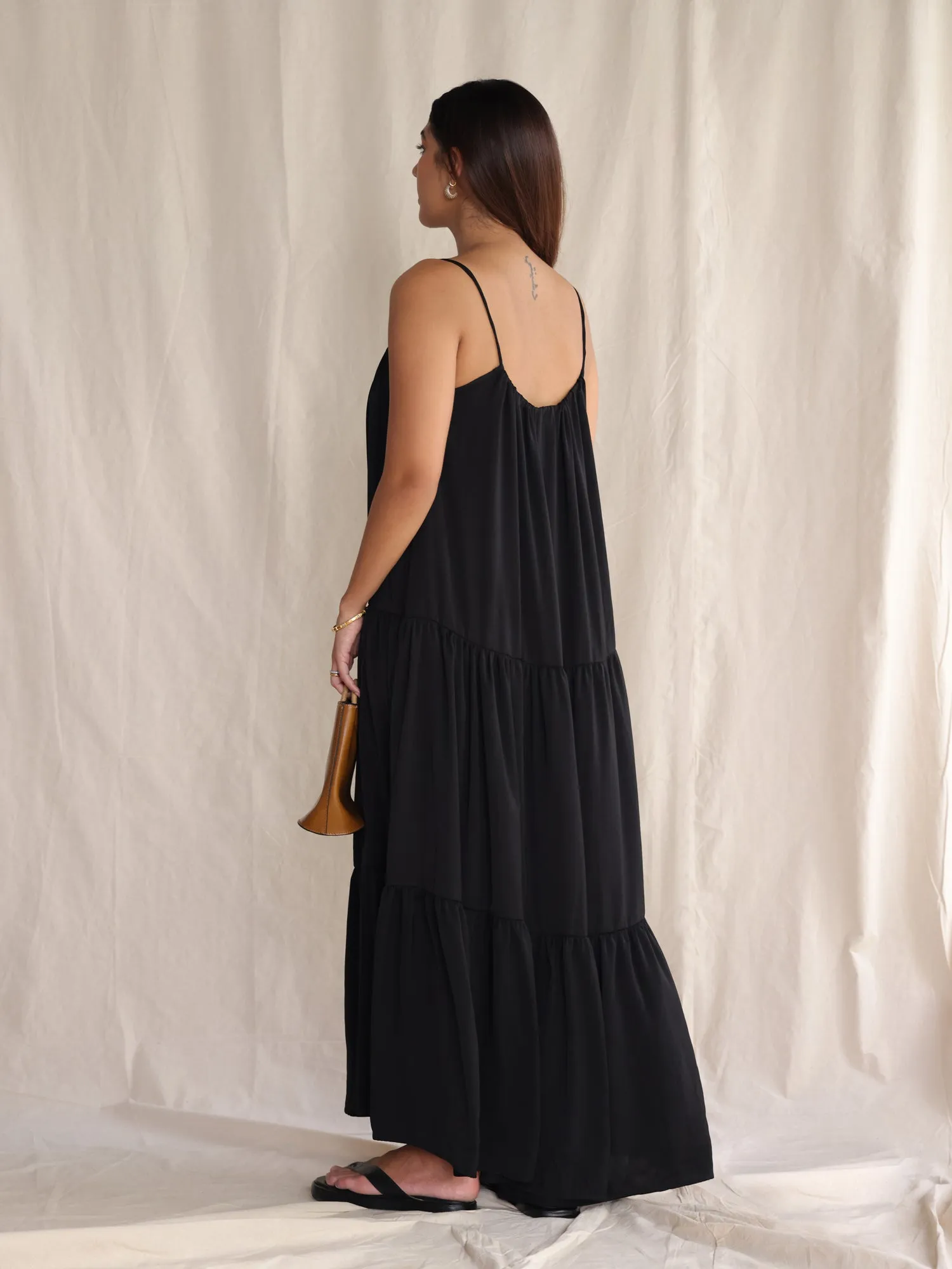 Loose Fit Tunnel Detail Maxi Dress