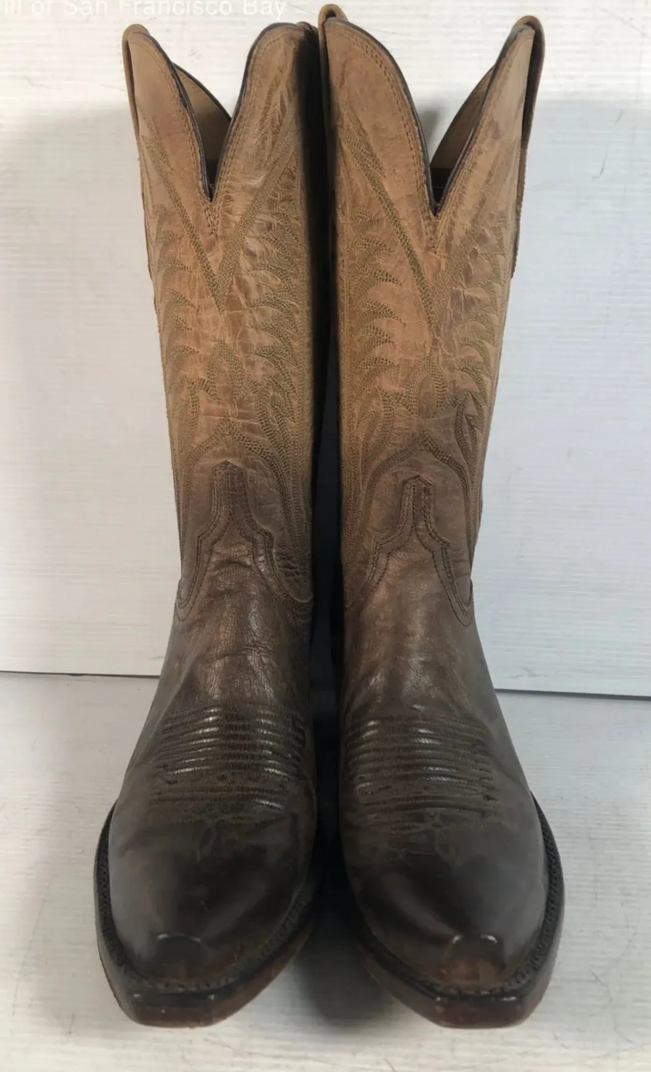 Lucchese Corbin Brown Western Boots 8B