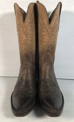 Lucchese Corbin Brown Western Boots 8B
