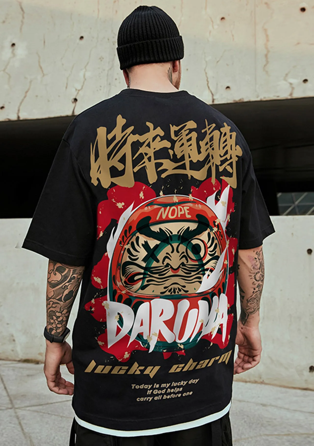 Lucky Daruma Loose Shirt