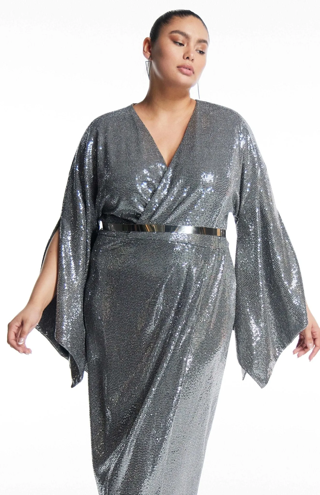 Lysimache | Modern Couture: Long Sequin Curve Dress