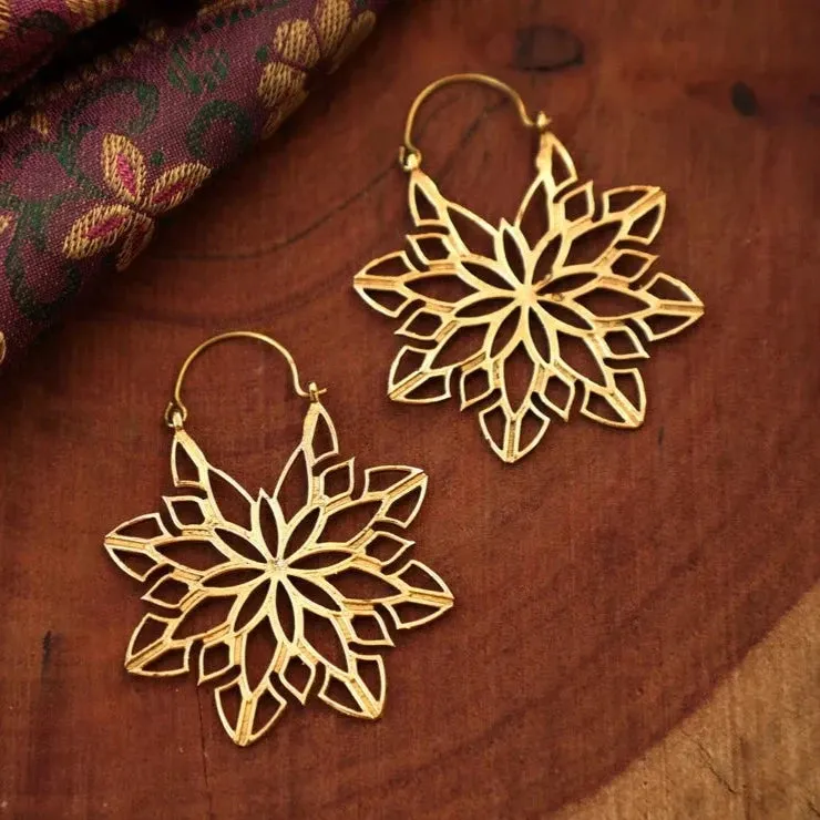 Mandala Hoop Earrings
