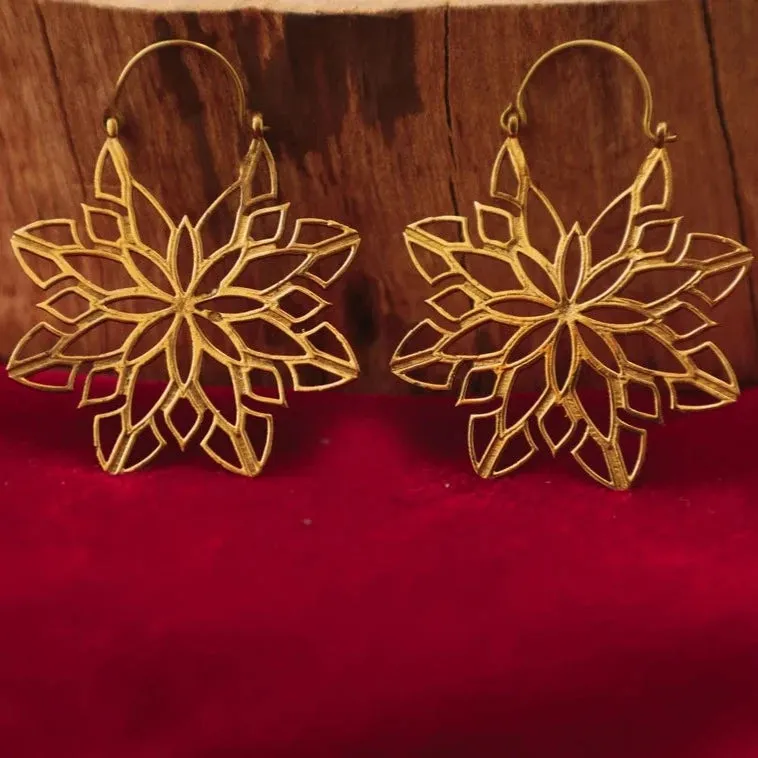 Mandala Hoop Earrings