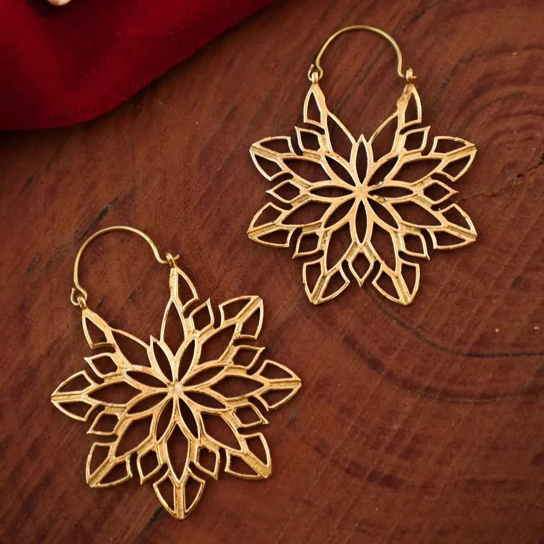 Mandala Hoop Earrings