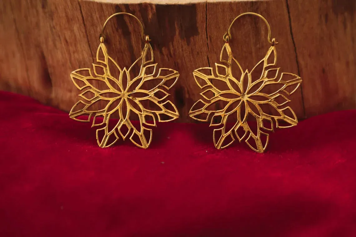 Mandala Hoop Earrings