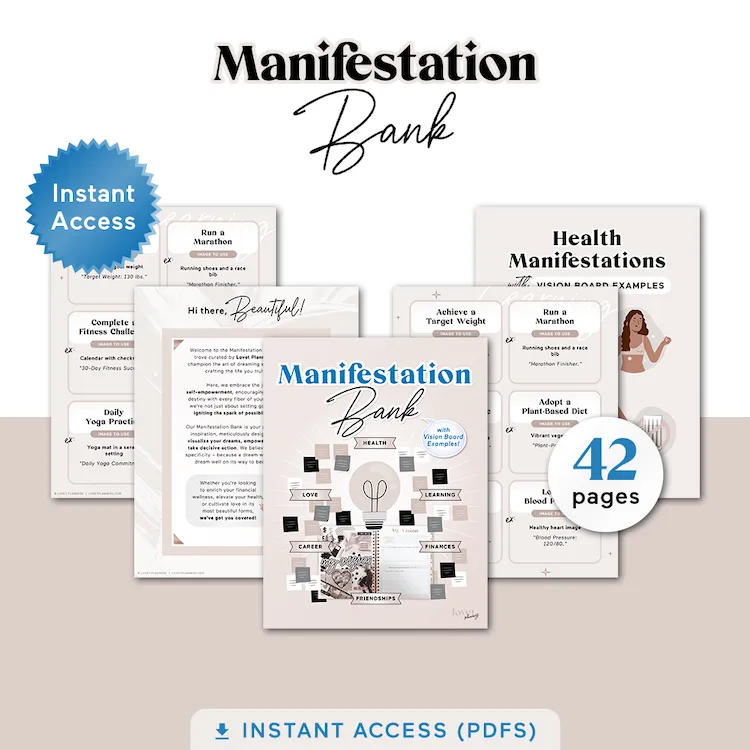 Manifestation Bank: Vision Board Idea Catalog (Digital)