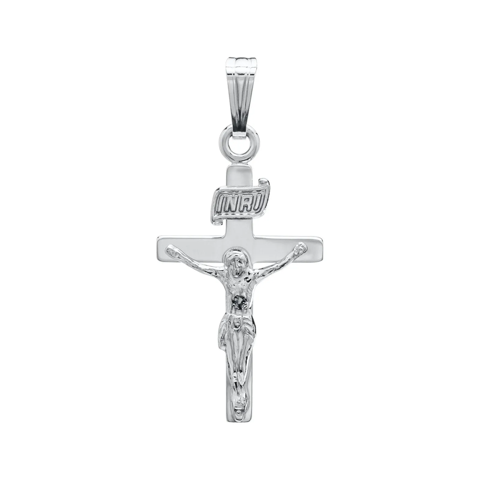 Marathon Sterling Silver (12mm) Crucifix Necklace