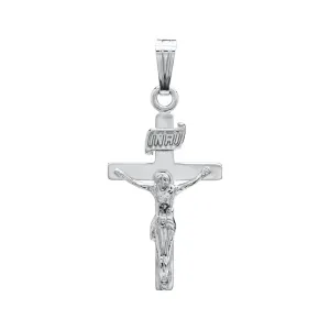 Marathon Sterling Silver (12mm) Crucifix Necklace