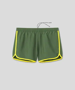 Marathon Swim Shorts: Cactus/Neon Yellow