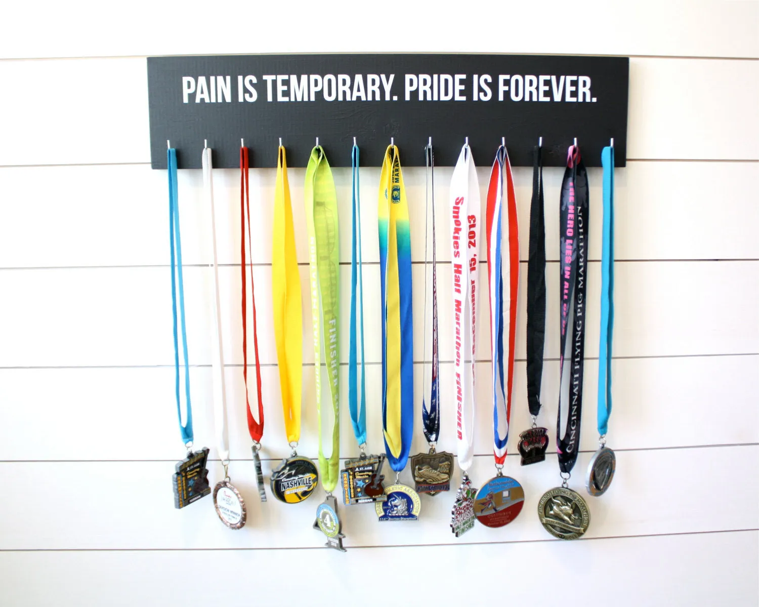 Medal Holder -  Pain is Temporary. Pride is Forever. - Large