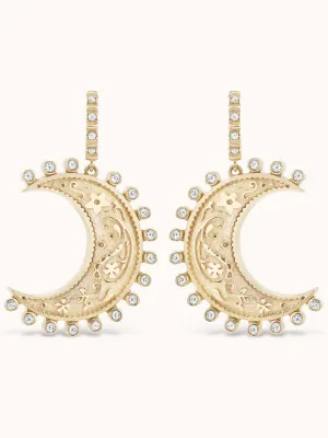 Medium Southwestern Moon Earrings