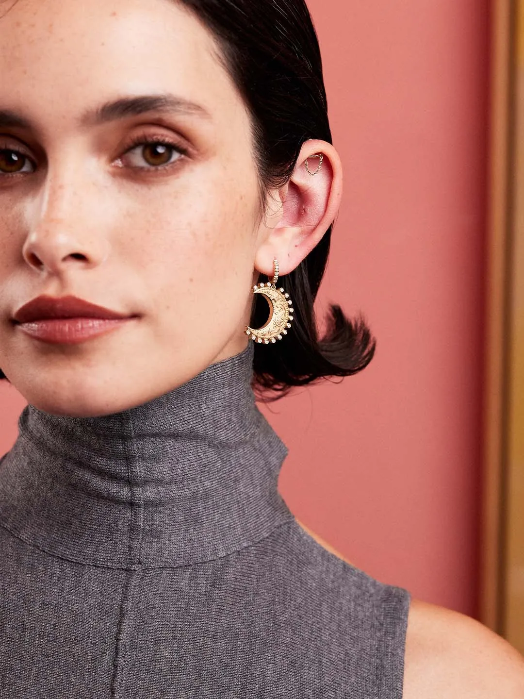 Medium Southwestern Moon Earrings