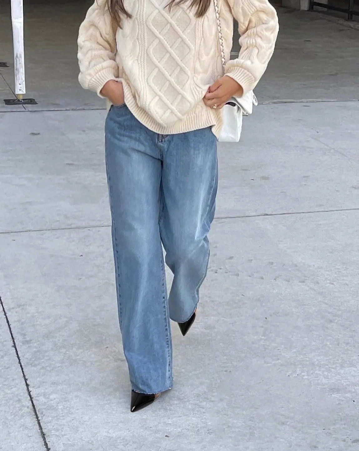 Medium Wash Relaxed Straight Jeans