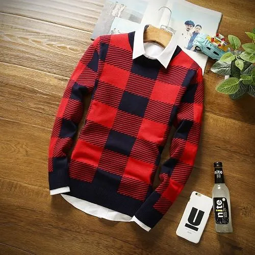 Men's Fashion Cashmere Print Sweater