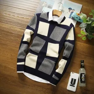 Men's Fashion Cashmere Print Sweater