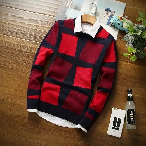 Men's Fashion Cashmere Print Sweater