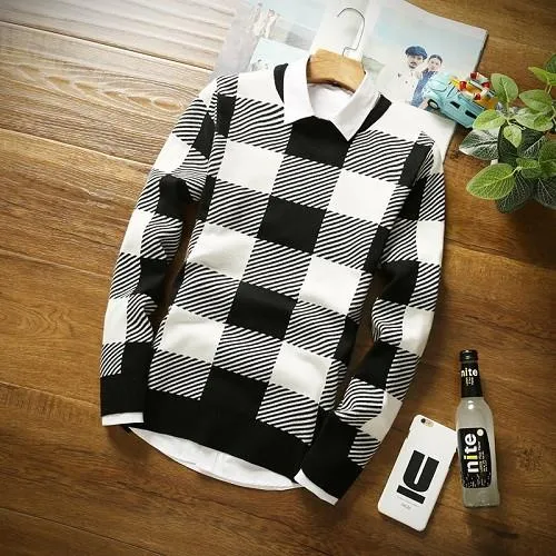 Men's Fashion Cashmere Print Sweater