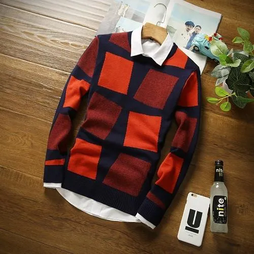 Men's Fashion Cashmere Print Sweater