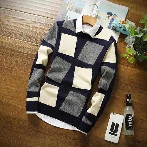 Men's Fashion Cashmere Print Sweater