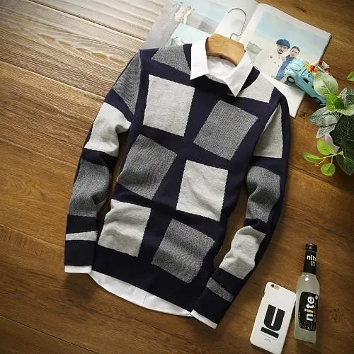 Men's Fashion Cashmere Print Sweater
