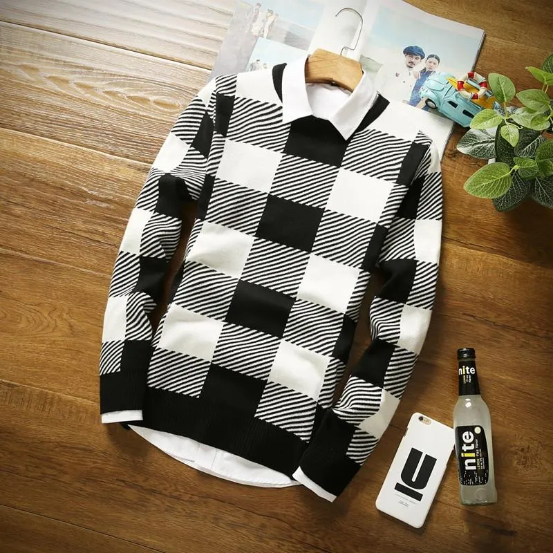Men's Fashion Cashmere Print Sweater