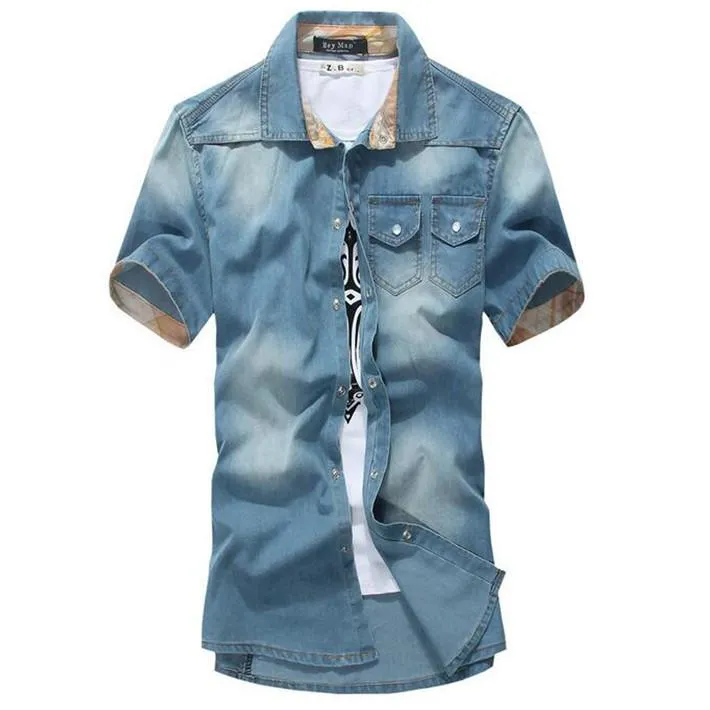 Men's Fashion Washed Dress Shirt