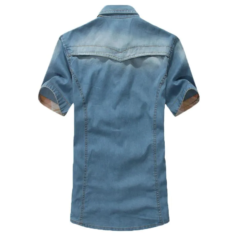 Men's Fashion Washed Dress Shirt