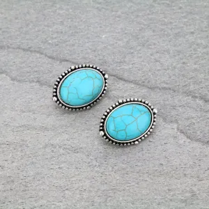 Millie Fashion Framed Oval Clip On Earrings