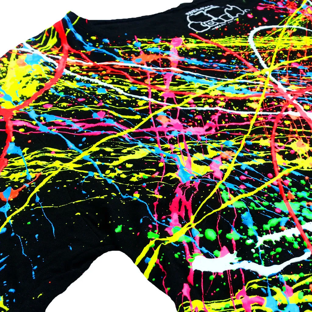 MULTI SPLAT LOOSE FIT CROP TOP