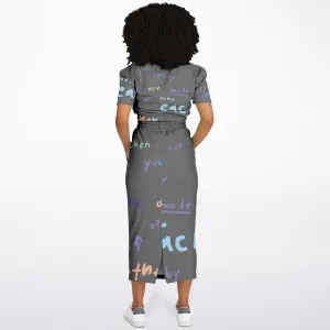 My Universe crop top skirt set