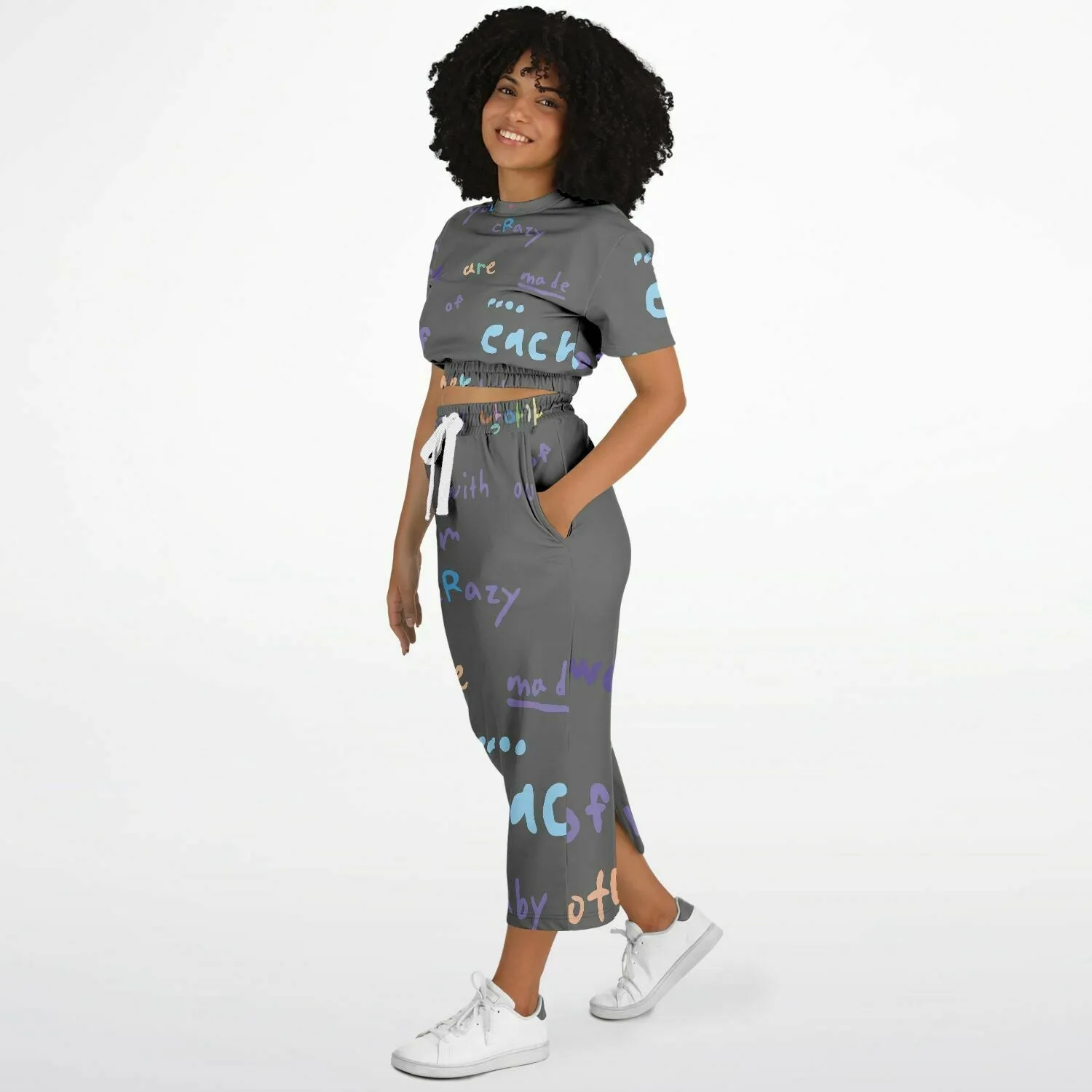My Universe crop top skirt set