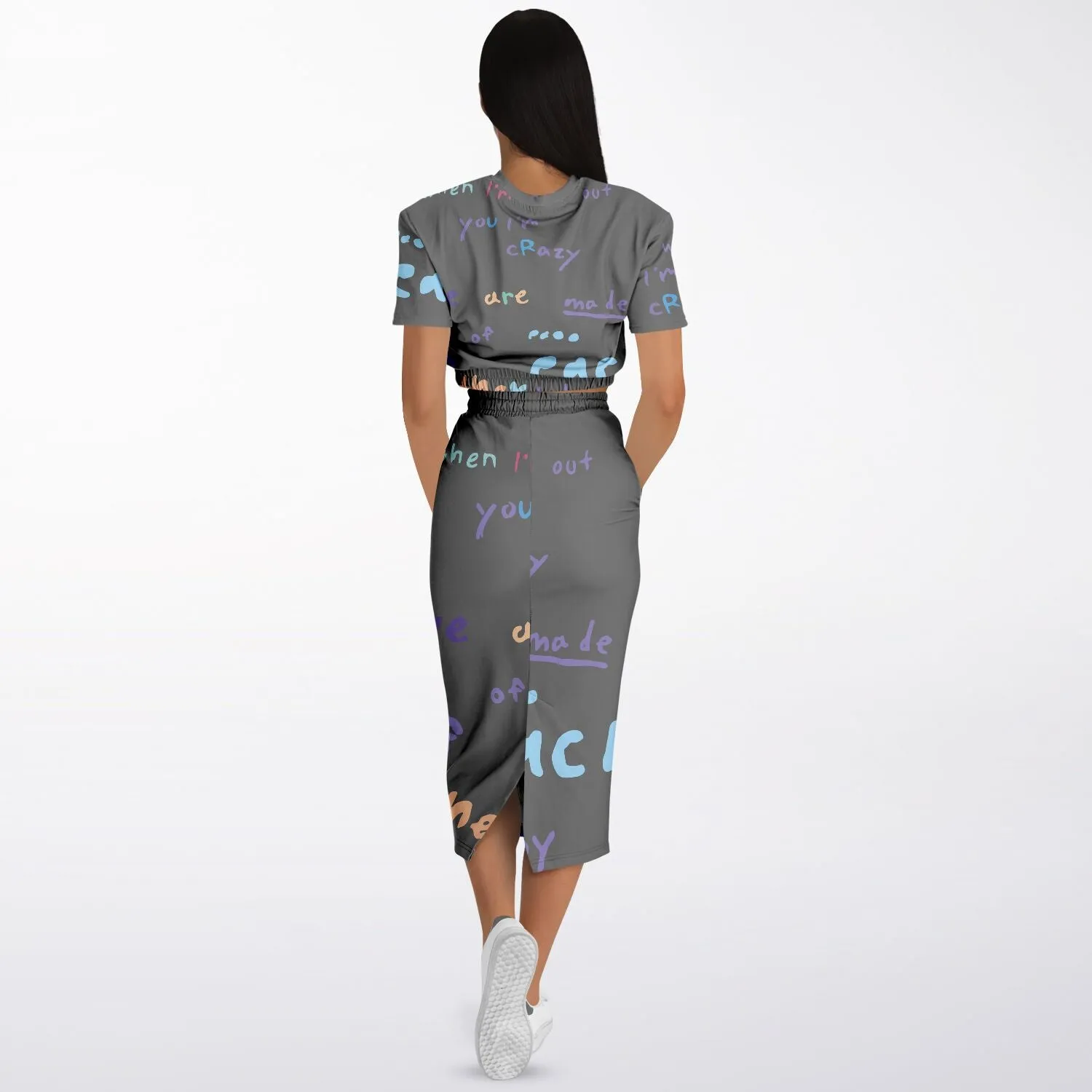 My Universe crop top skirt set