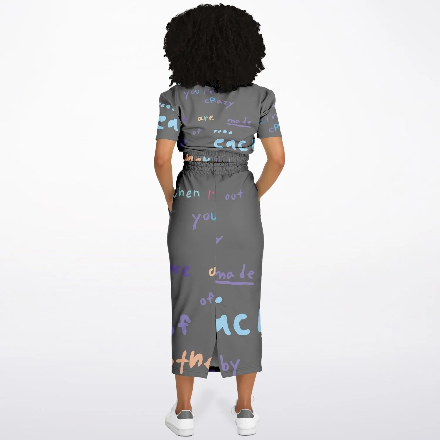 My Universe crop top skirt set