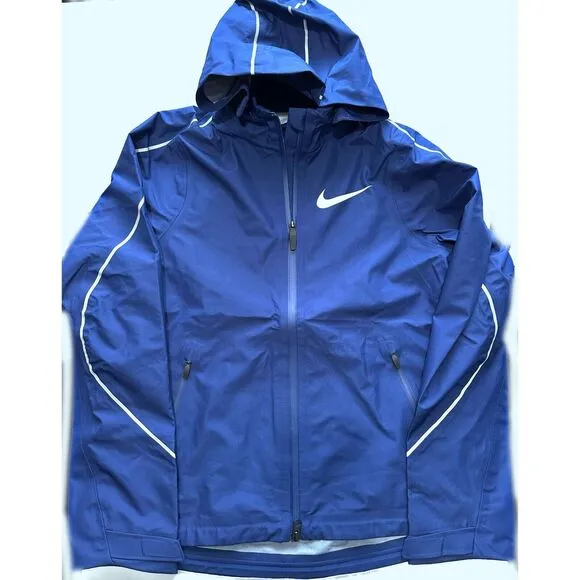 Nike women's Large Pro Elite Team Storm Fit Track &amp; Field Jacket AJ6042-492 Blue