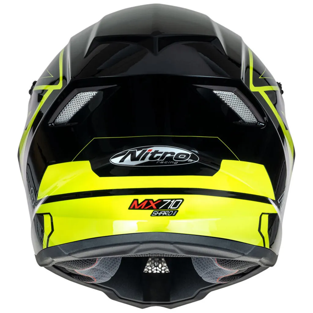 Nitro - MX710 Youth Shard 2 Yellow/Black Helmet